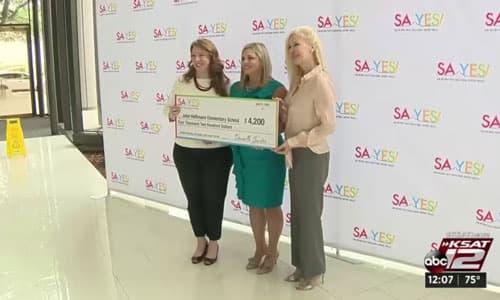 KSAT 12 (YES Grant Check Presentation)